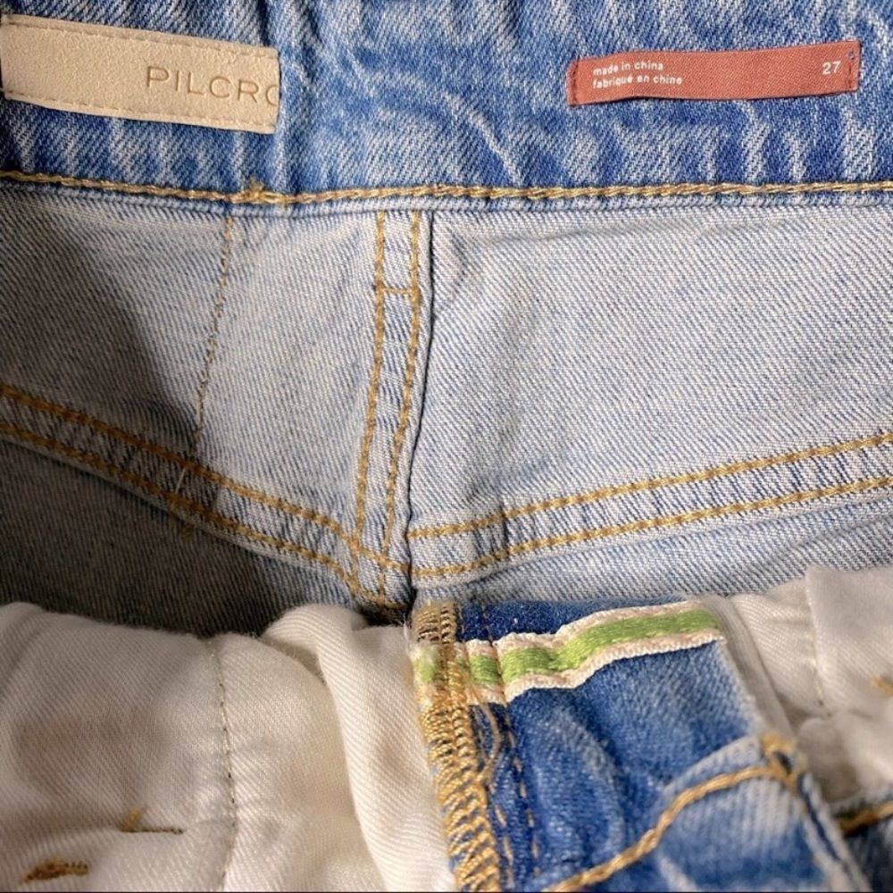Pilcro Ultra High-Rise Patchwork Denim Bermuda Shorts - Picture 9 of 12